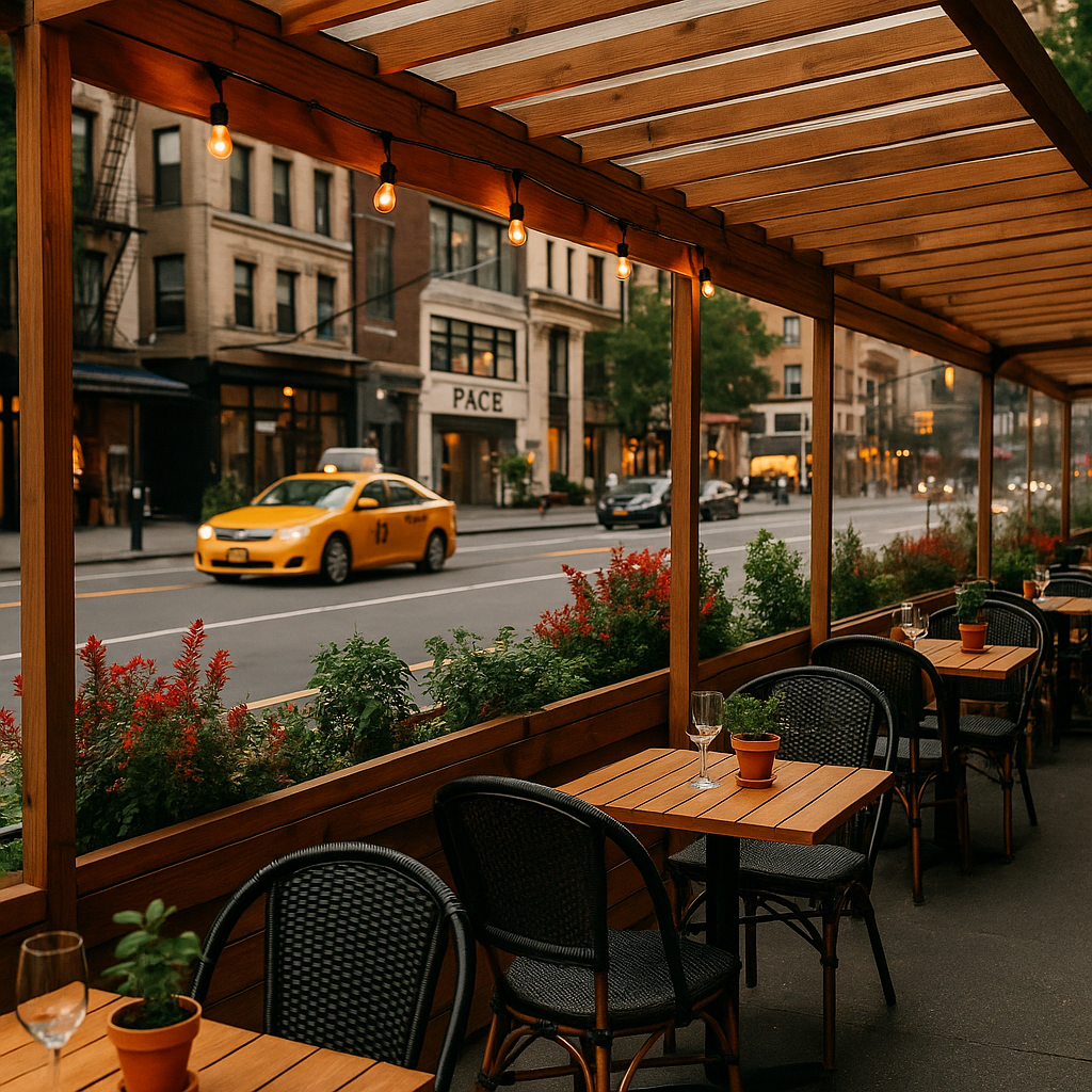 Streetfront Café Setup